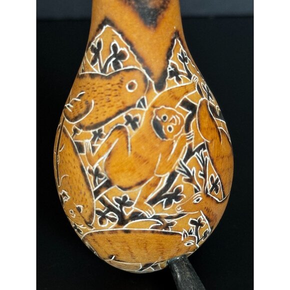 Hand-Carved Gourd Bird Figurine With Intricate Designs - Picture 8 of 14